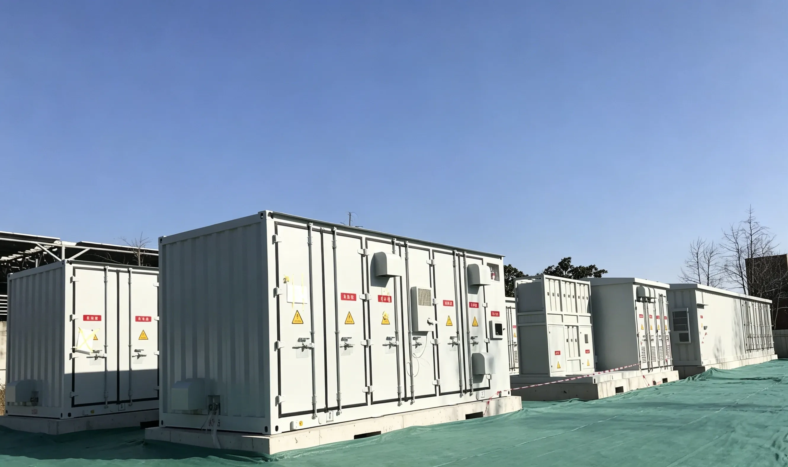 Equipment at the Zhengzhou Xinqu wastewater treatment plant energy storage project site
